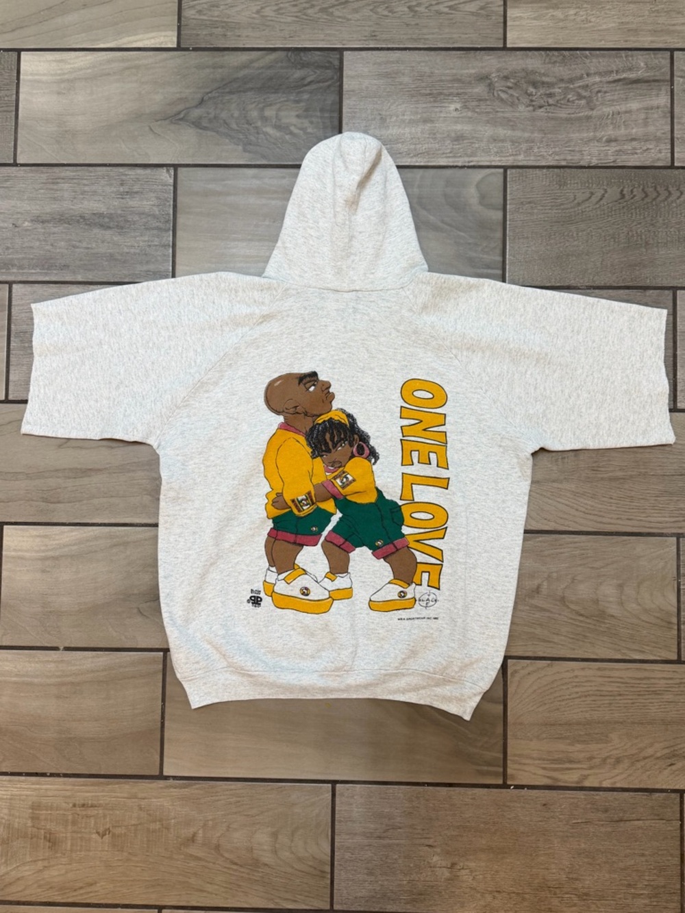 90s Vintage “One Love” Short Sleeve Hoodie